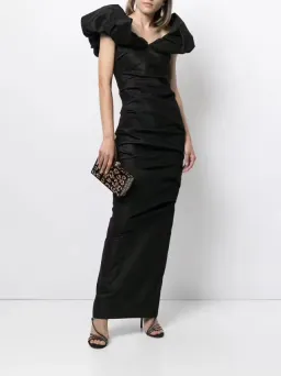 Rachel Gilbert Frey Gown Black Size 6 for rent on The Volte - image 1