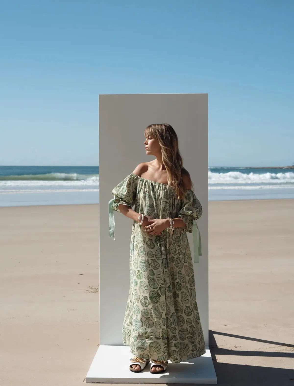 Odet Seashell Gown Pistachio Size 12 - Image 2