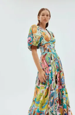 Alemais Evergreen Midi Dress Multi Size 8 for rent on The Volte - image 2