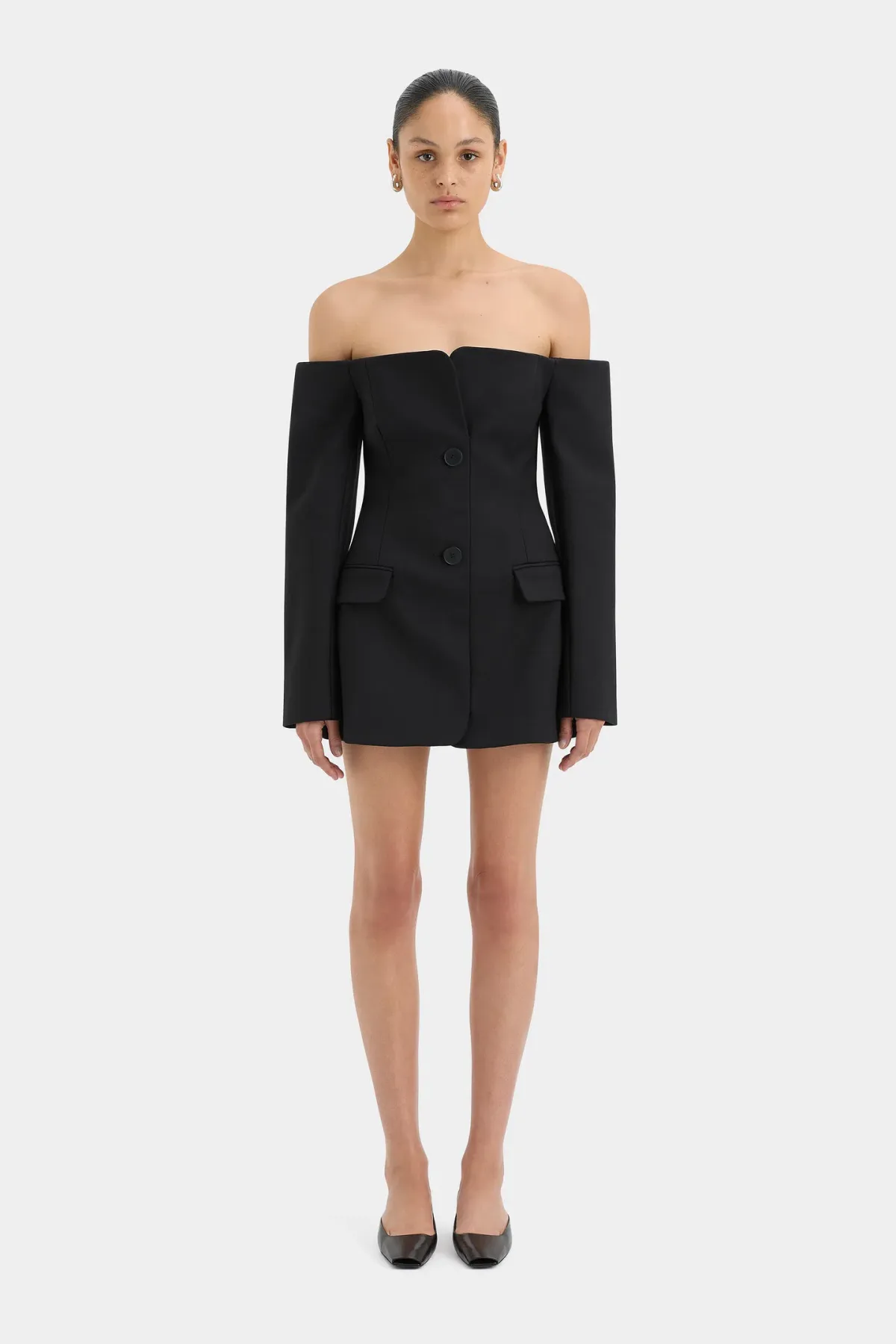 Sir The Label Sandrine Tailored Mini Dress in Black Size 3 / AU 12 - Image 1