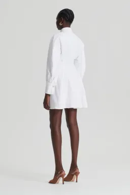 Scanlan Theodore Denim Cocoon Sleeve Mini Dress White Size 12 for rent on The Volte - image 2