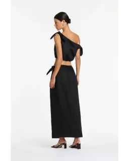 Sir The Label Bettina Tie Crop Size AU 12 and Midi Skirt Size AU 10 Set Black for rent on The Volte - image 3