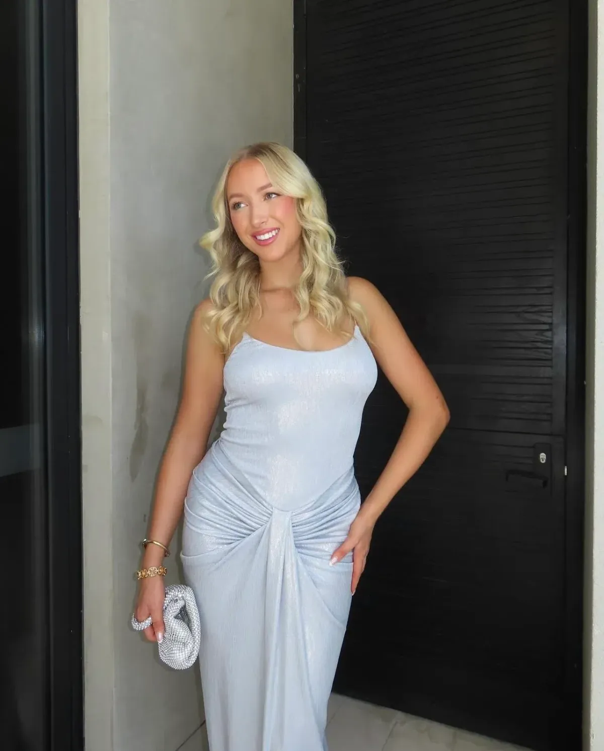 Natalie Rolt Allora Gown Silver Size 1 / AU 8 - Image 2