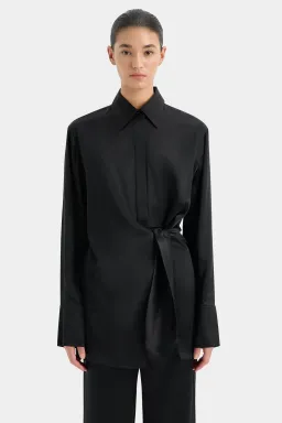 Sir the Label Sorrento Shirt Dress in Black Size AU 10 for rent on The Volte - image 2