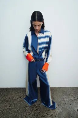Sir The Label Dazed Shirt Size 0 / AU 6 and Belted Pant Size 2 / AU 10 in Studio Print for rent on The Volte - image 4