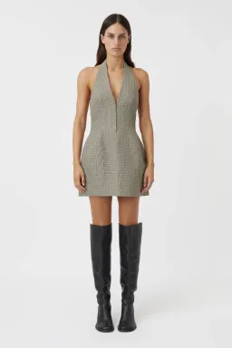Camilla and Marc Banks Mini Dress in Black Houndstooth Size 8  for rent on The Volte - image 1