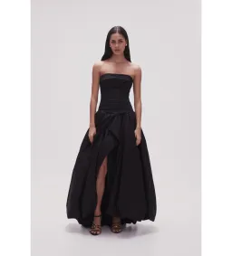 Aje Violette Bubble Hem Maxi Dress Black Size 10 for rent on The Volte - image 1