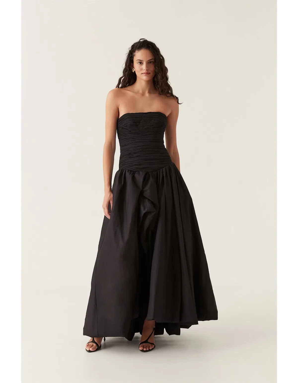 Aje Violette Bubble Hem Maxi Dress Black Size AU 14 - Image 1