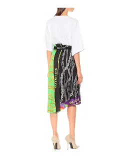 Balenciaga Rainbow Scarf Pleated Skirt Multi Size 8 for rent on The Volte - image 2