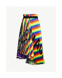 Balenciaga Rainbow Scarf Pleated Skirt Multi Size 8 for rent on The Volte - image 3