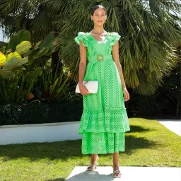 Sacha Drake Waikiki Midi Beach Dress Green Size 14 for rent on The Volte - image 3