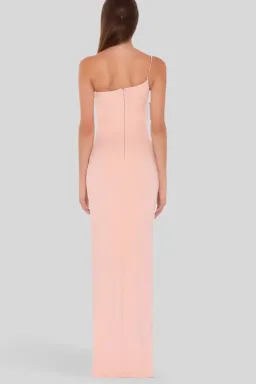 Nookie Lust One Shoulder Gown in Blush Pink Size 8 for rent on The Volte - image 3