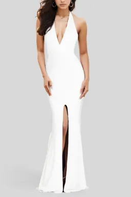 Nookie Illegal Halter Gown in White Size 8 for rent on The Volte - image 2