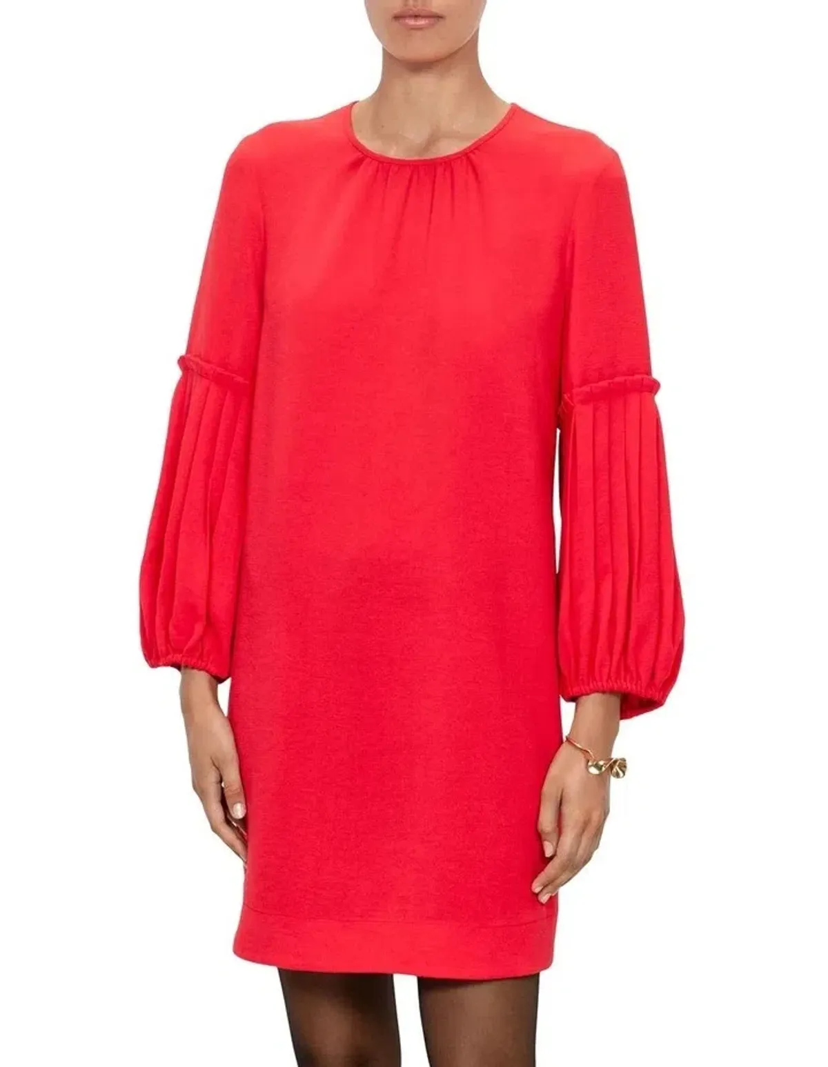Veronika Maine Double Crepe Shift Mini Dress Red Size 14 - Image 2