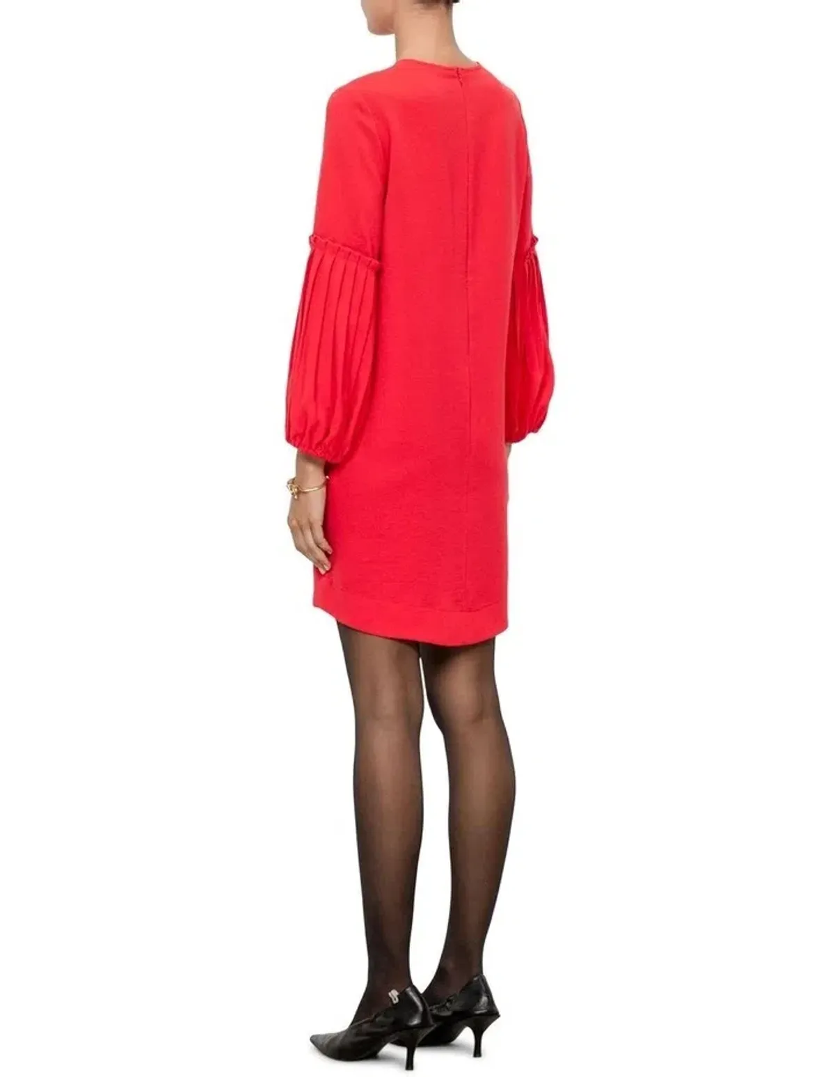 Veronika Maine Double Crepe Shift Mini Dress Red Size 14 - Image 3