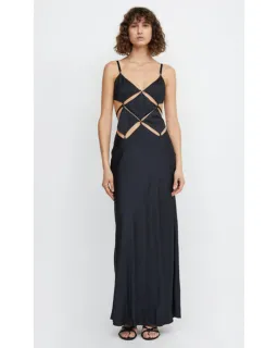 Bec & Bridge Diamond Days Strap Maxi Dress Black Size AU 6 for rent on The Volte - image 2