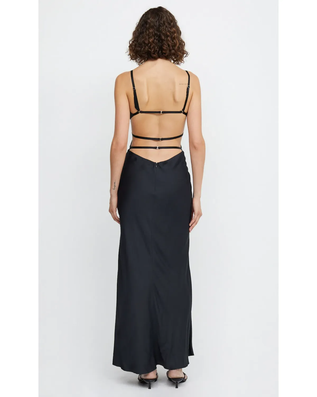 Bec & Bridge Diamond Days Strap Maxi Dress Black Size AU 6 - Image 1