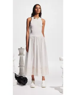 Alemais Pegasus Embroidered Midi Dress in Ivory Size AU 16 for rent on The Volte - image 1