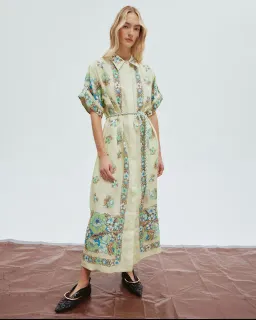 Alemais Velma Shirtdress Green Floral Size 8 for rent on The Volte - image 1