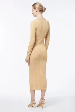 Manning Cartell Split Screen Knit Dress Nude Size M  /Au 8  for rent on The Volte - image 2