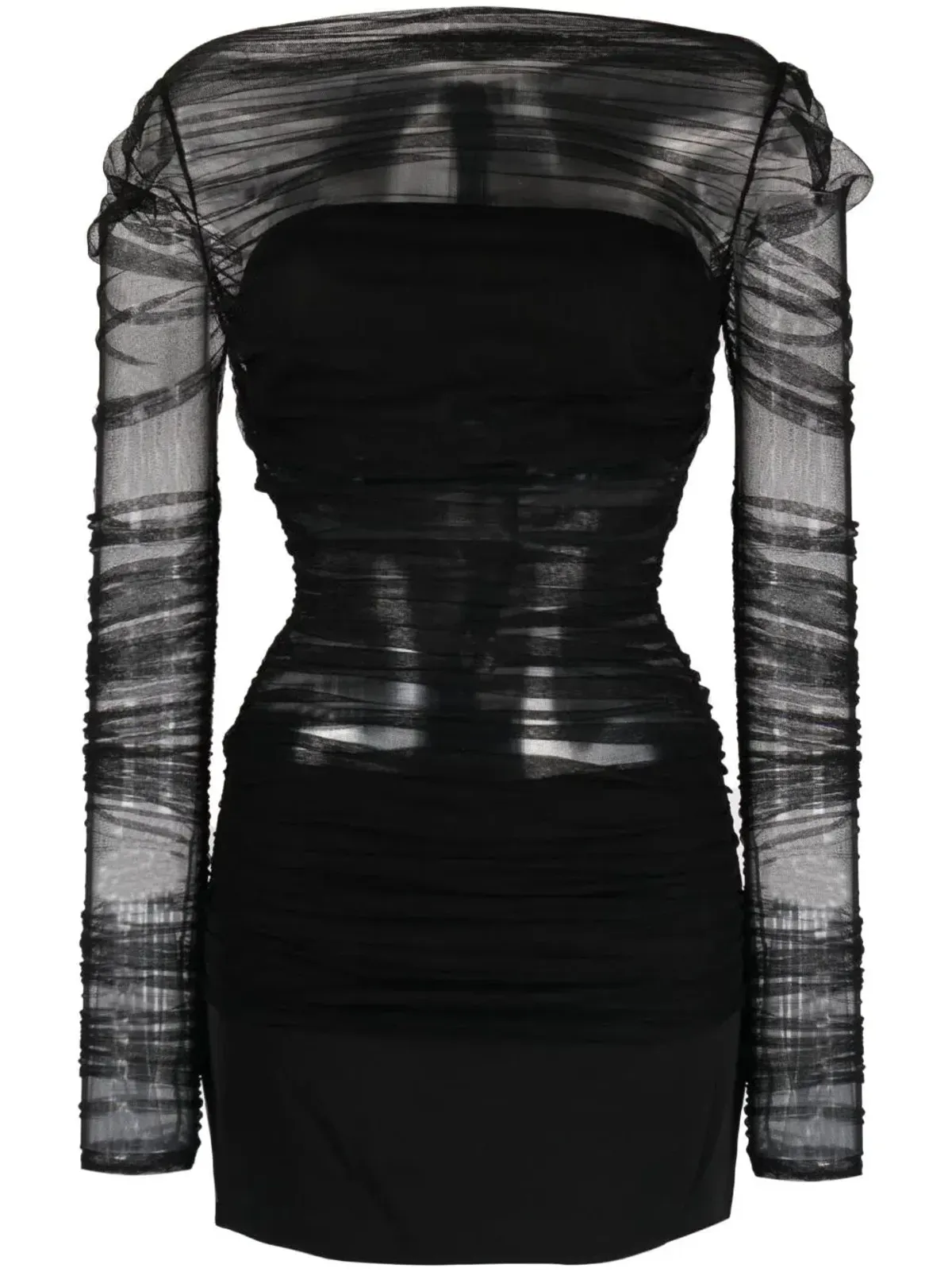 Christopher Esber Semblance Tulle Overlay Mini Dress Black Size 10 - Image 5