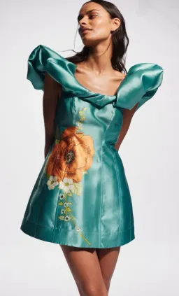 Alemais Regent Jade Mini Dress Size 10 for rent on The Volte - image 2