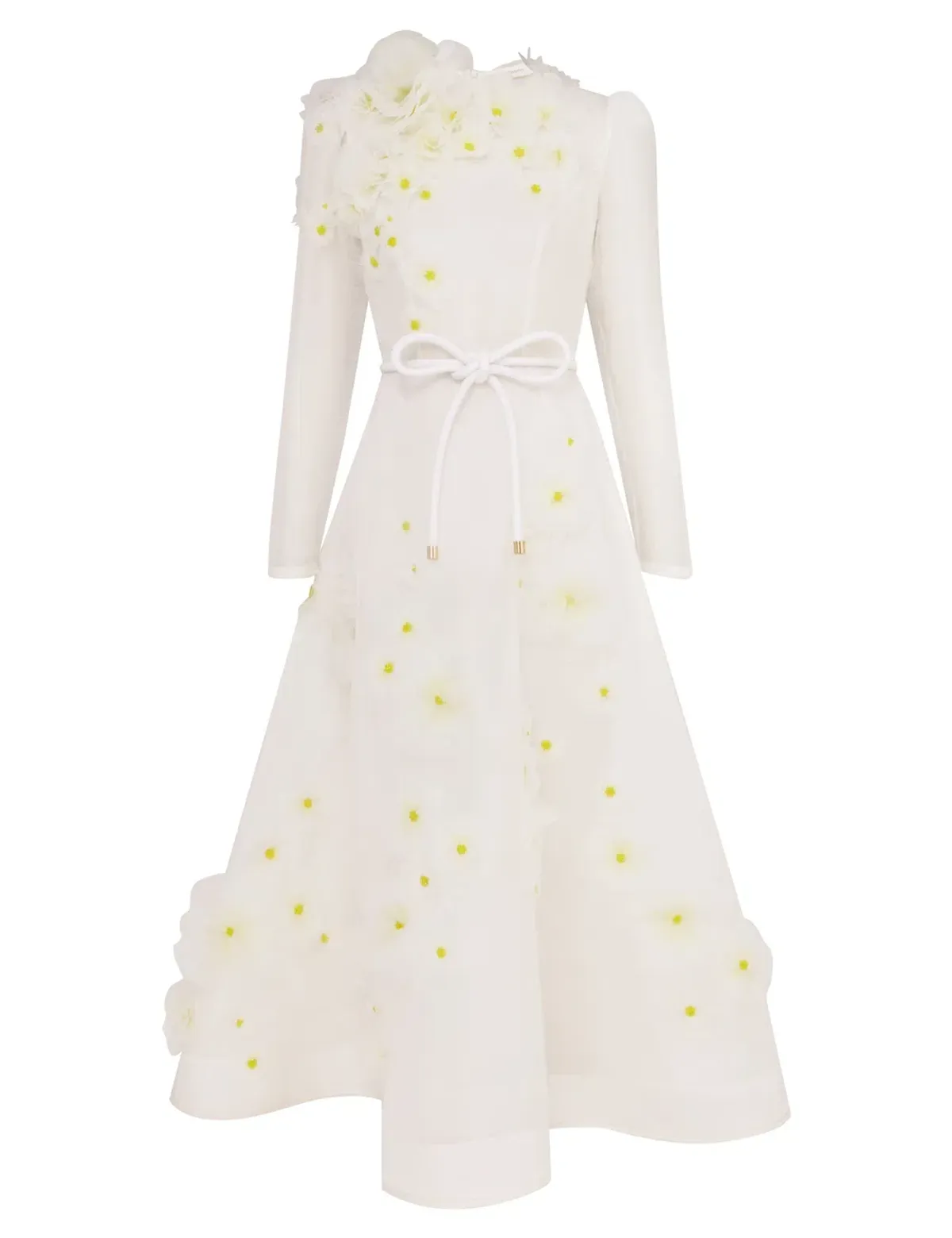 Zimmermann Matchmaker Daisy Midi Dress Ivory Size 2 / AU 12 - Image 3