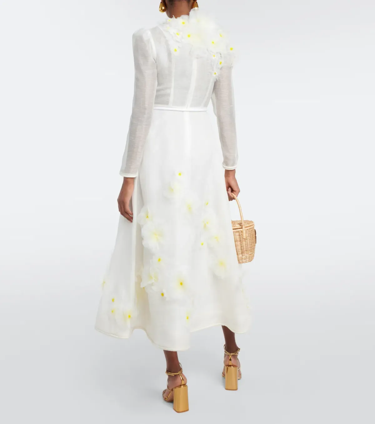 Zimmermann Matchmaker Daisy Midi Dress Ivory Size 2 / AU 12 - Image 2