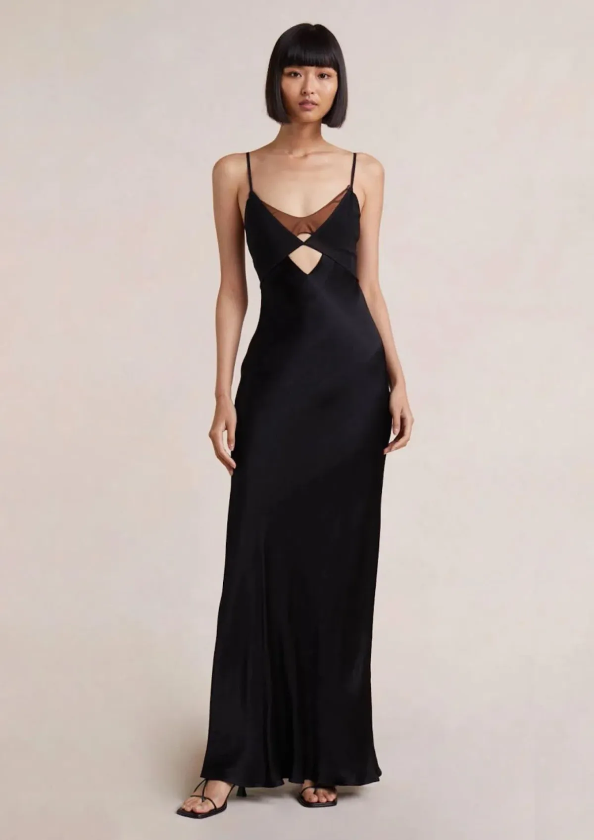 Bec & Bridge Heather Maxi Dress Black & Choc Brown Size AU 12 - Image 1