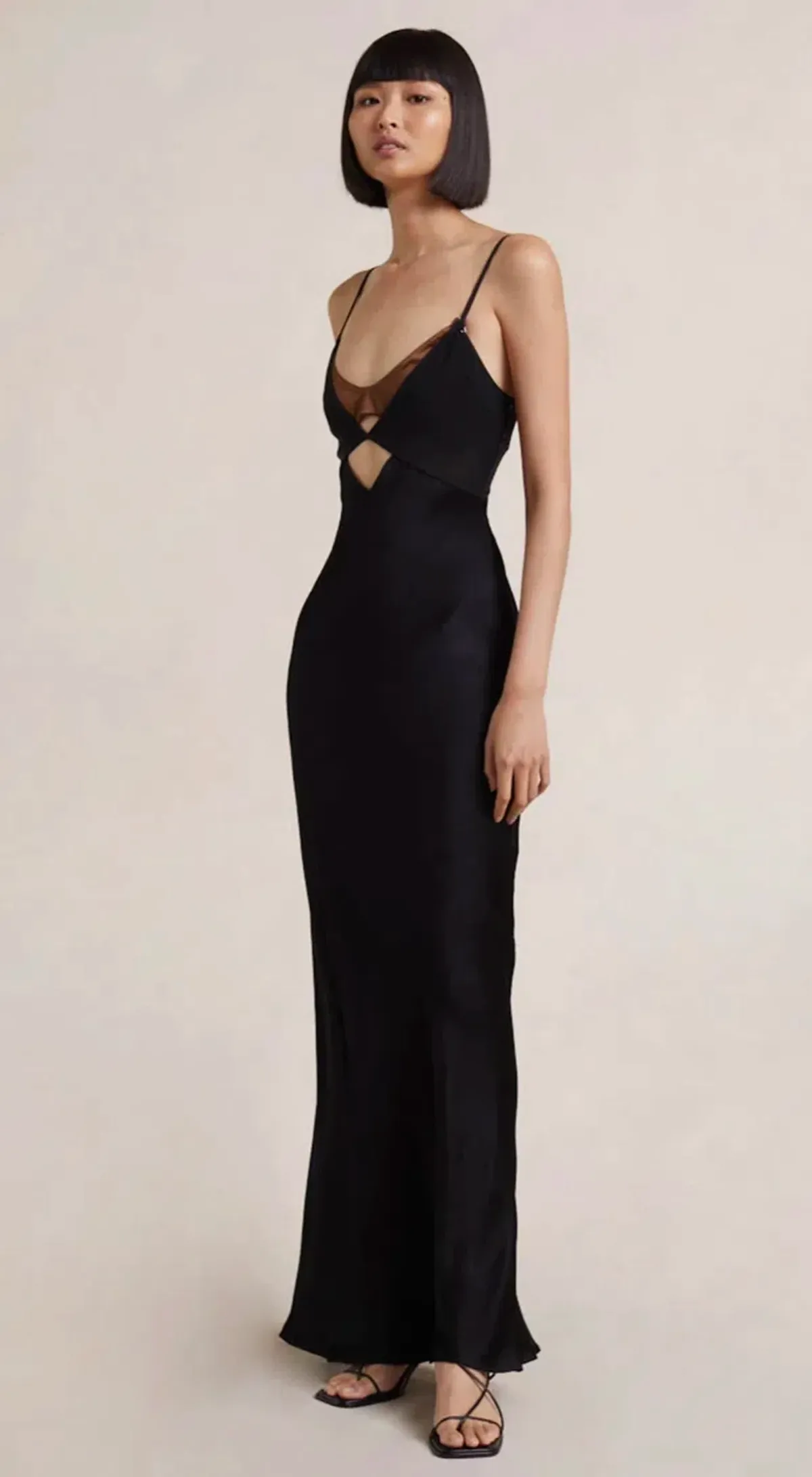 Bec & Bridge Heather Maxi Dress Black & Choc Brown Size AU 12 - Image 2