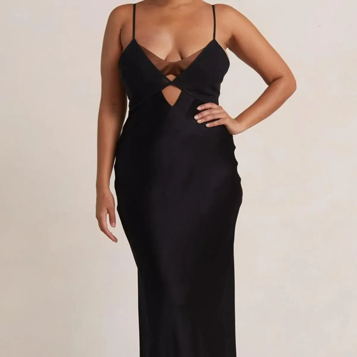 Bec & Bridge Heather Maxi Dress Black & Choc Brown Size AU 12 - Image 4