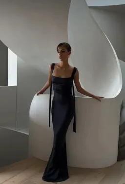 Effie Kats Helena Gown Black Size S/ AU 8 for rent on The Volte - image 5