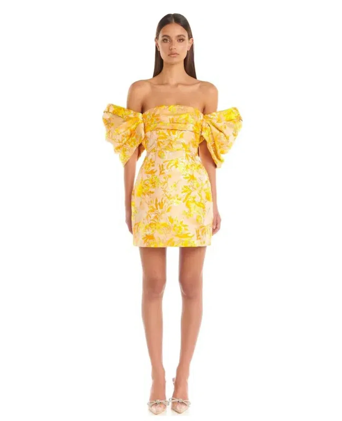 Eliya the Label Raquel Dress Floral Yellow Size 4 - Image 1