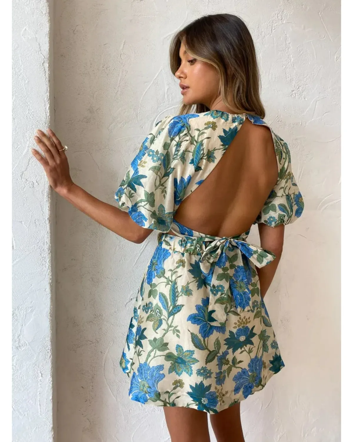 Sir the Label Cecilia Open Back Mini Dress Marguerite Print Size 1 / AU 8 - Image 3