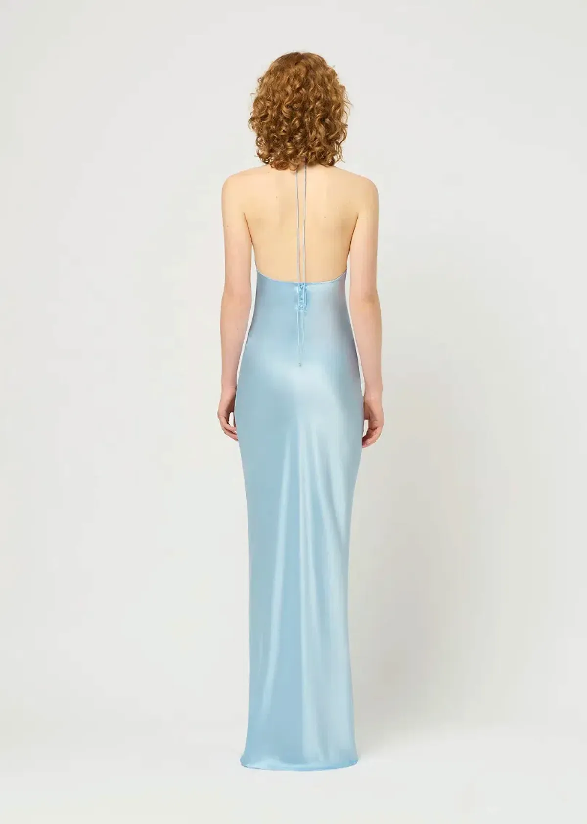 Maison Essentiele Halter Neck Dress Powder Blue Size XS / AU 6 - Image 3