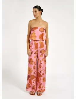 Roame Elma Bustier & Beckford Pant Set Pink & Floral Size 2/ AU 10 for rent on The Volte - image 1