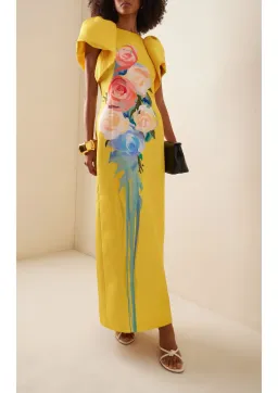 Leo Lin Lucinda Maxi Dress Bouquet Print Size 10 for rent on The Volte - image 1