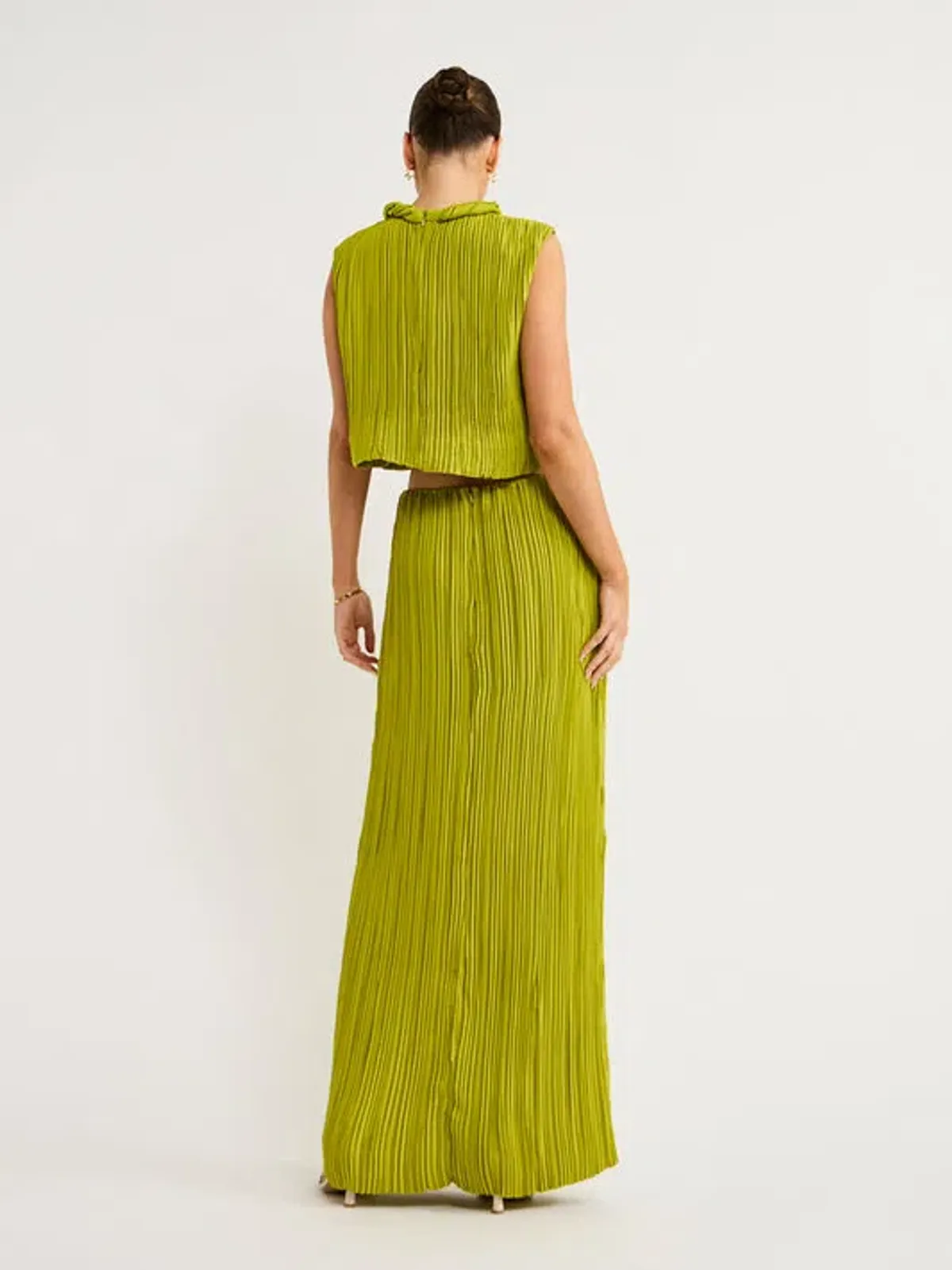 Rachel Gilbert Ziara Top and Skirt Set Green Size 18 - Image 3