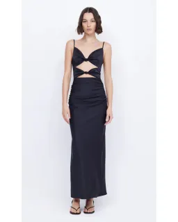 Bec & Bridge Mari Lou Knot Dress Black Size AU 6 for rent on The Volte - image 1