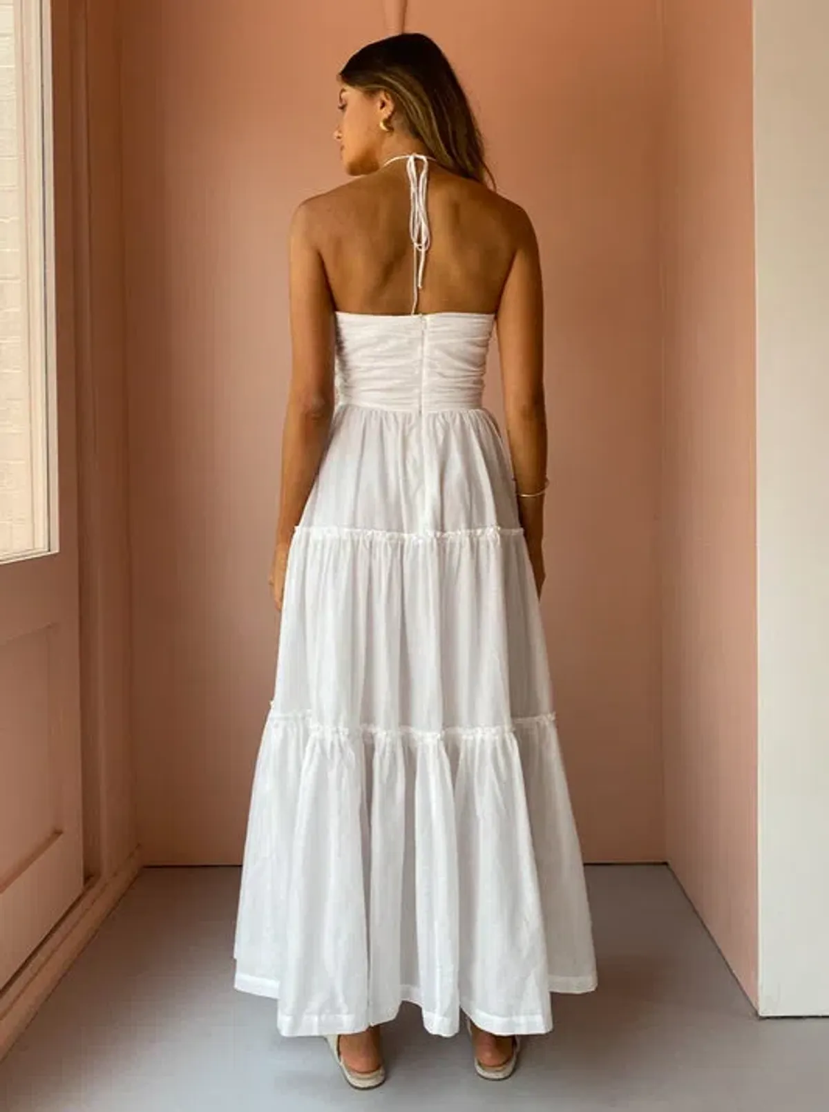 Bec & Bridge Aurora Maxi Dress Ivory Size AU 14 - Image 2