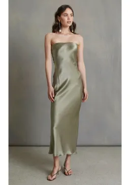 Bec & Bridge Moon Dance Strapless Dress in Sage Green Size 12 for rent on The Volte - image 1