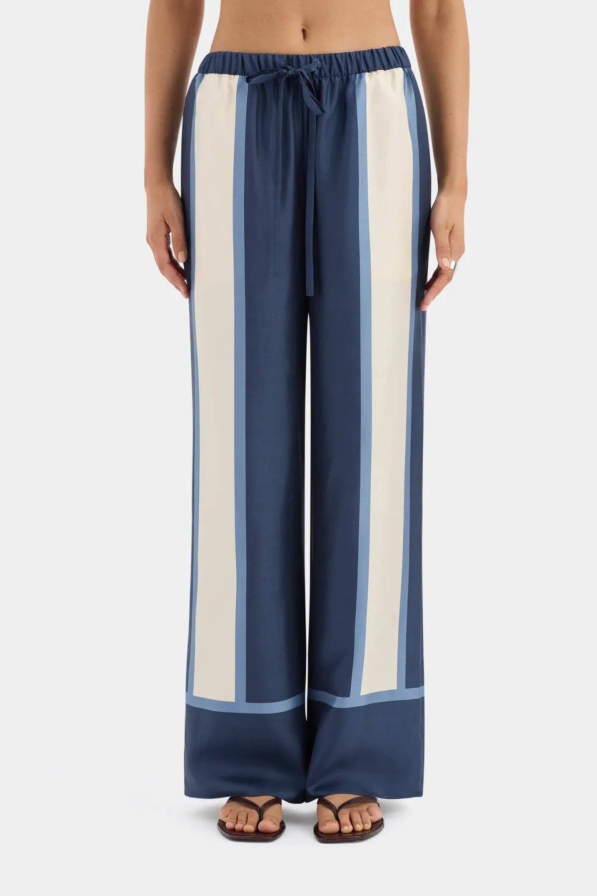 Sir the Label Dazed Wrap Halter Mini and Relaxed Pant Set in Studio Print Size 8 - Image 5