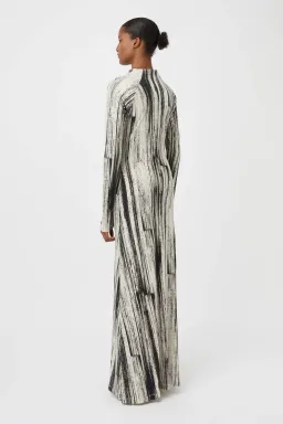 Camilla and Marc Arch Long Sleeve Midi Dress in Black Print Size 6 for rent on The Volte - image 3