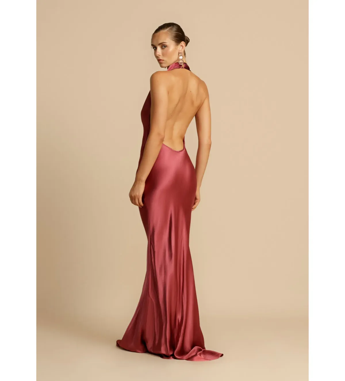 Arcina Ori Gaia Dress Rich Plum Hue Size 8 - Image 3