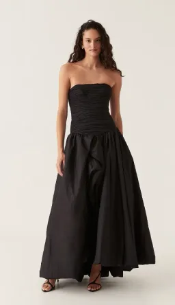 Aje Violette Bubble Hem Maxi Dress Black Size 10 for rent on The Volte - image 5