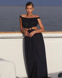 Scanlan Theodore Cotton Voille Ring Maxi Dress Black Size M /Au 10 for rent on The Volte - image 1