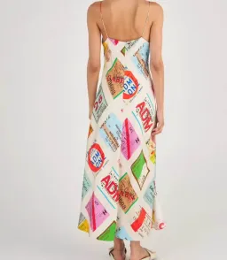 Oroton Ticket Print Slip Dress Print Size 8 for rent on The Volte - image 2