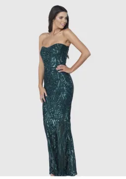 Pilgrim Melanie Sequin Dress Green Size 8 for rent on The Volte - image 1