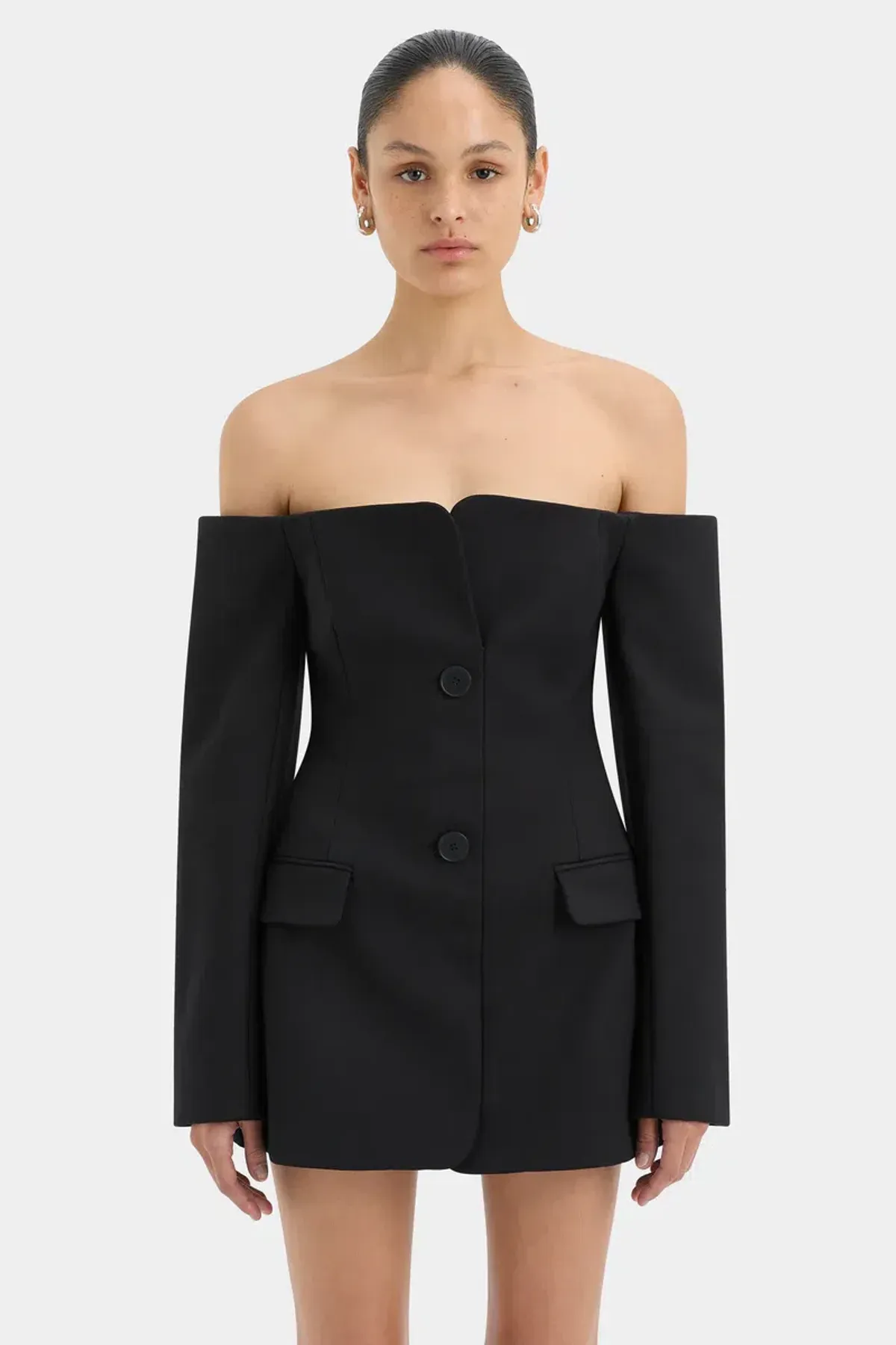 Sir The Label Sandrine Tailored Mini Dress Black Size 3 / AU 12 - Image 4