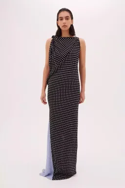 Bianca Spender Spotted Atomica Gown Black/White Size 12  for rent on The Volte - image 1